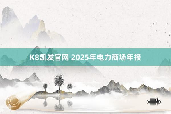 K8凯发官网 2025年电力商场年报