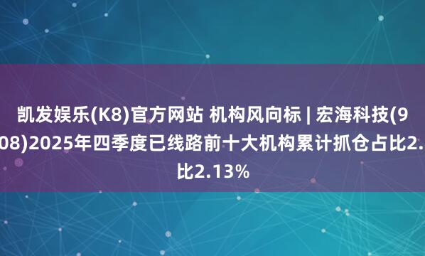 凯发娱乐(K8)官方网站 机构风向标 | 宏海科技(920108)2025年四季度已线路前十大机构累计抓仓占比2.13%